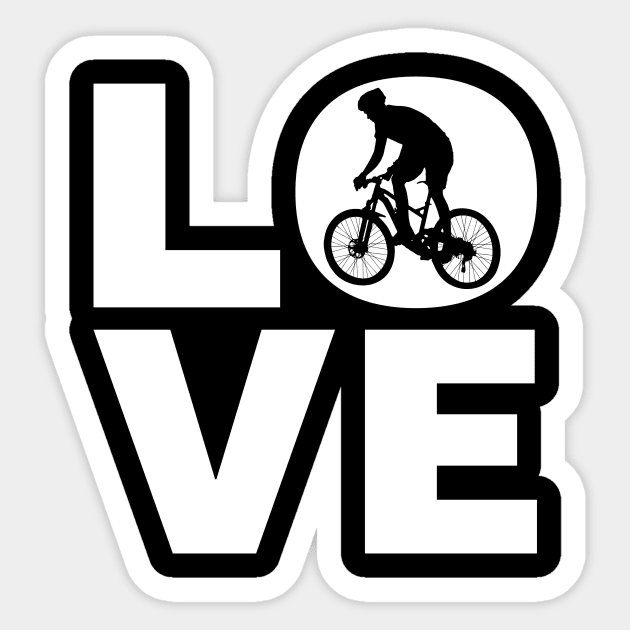 Love Mountain Biking - I Love MTB | Mountain Bikers Gift Sticker by OceanRadar